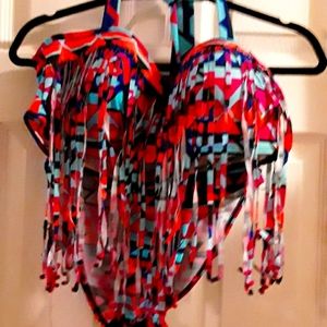 Beautiful Size Large Bikini with Fringe on Top